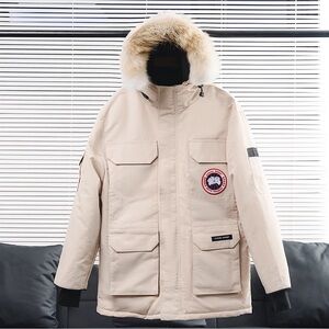 Canada Goose Expedition white Unisex Hooded Parka